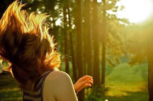 非主流夕阳美女背影