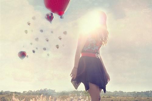 非主流夕阳女生背影