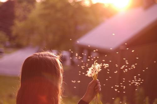 非主流夕阳女生背影