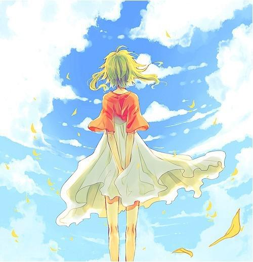 唯美动漫女生背影