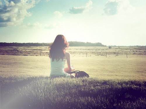 超唯美美女背影