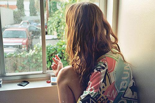 孤独伤感美女背影