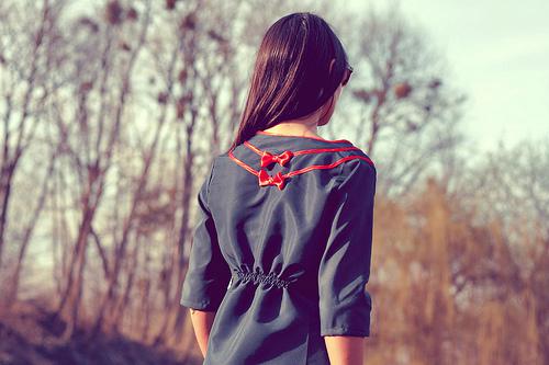 非主流女生背影