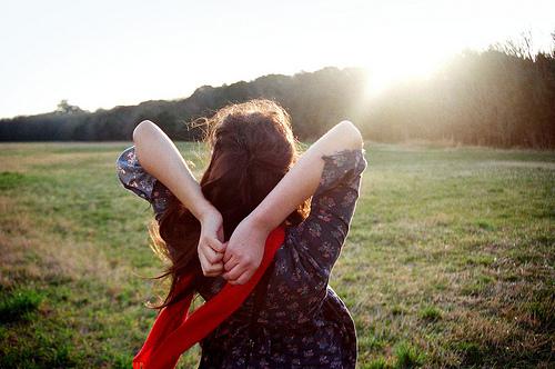 好看唯美女生背影