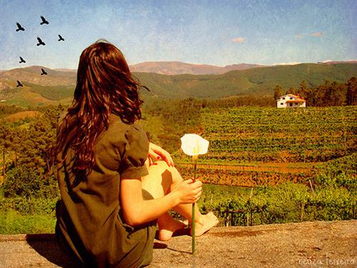 好看唯美女生背影