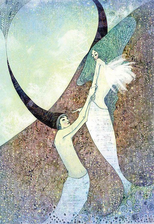 双子座插画美图