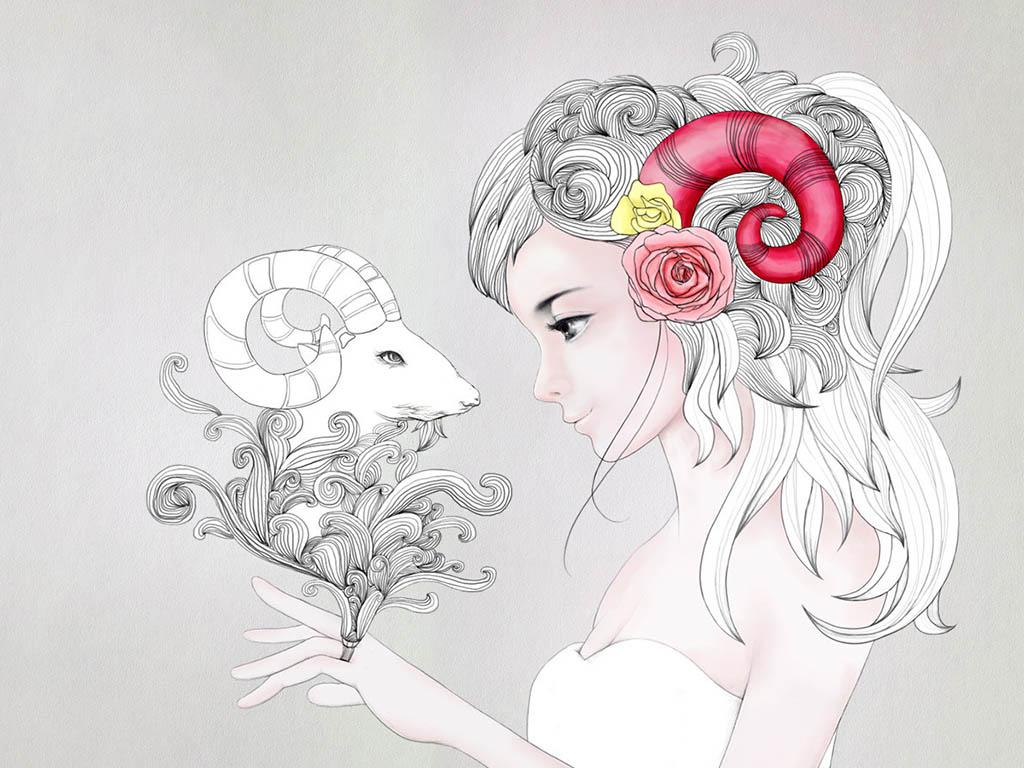 白羊座唯美可爱