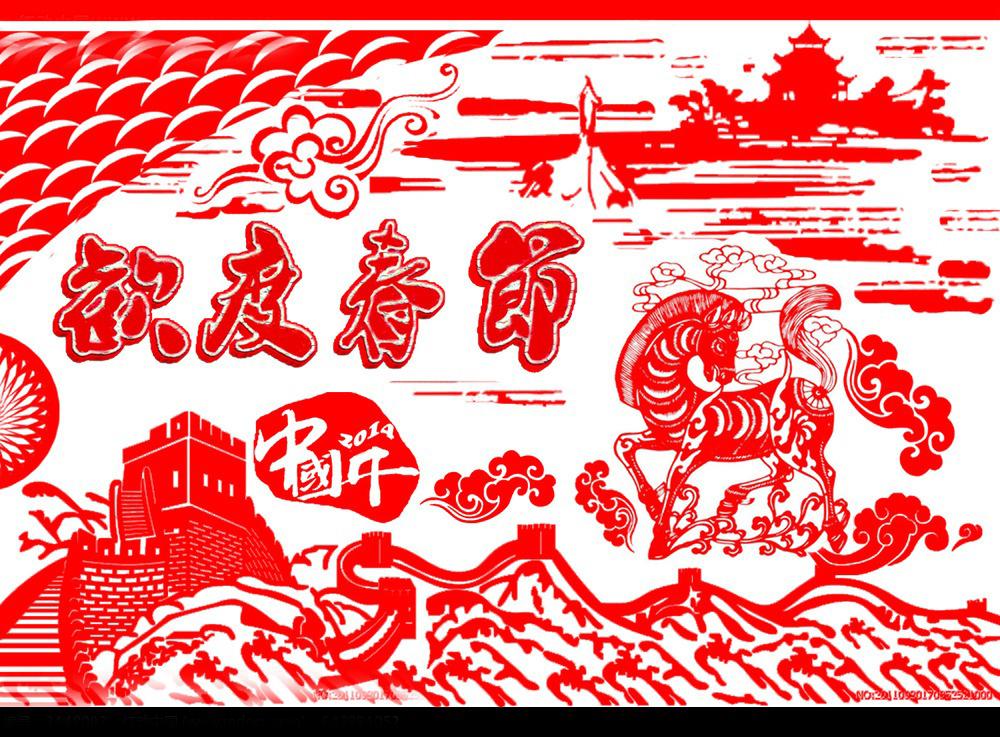 多样的春节喜庆祝福素材