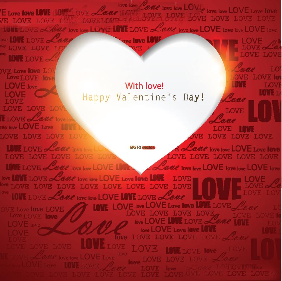 情人节爱心祝福图片素材