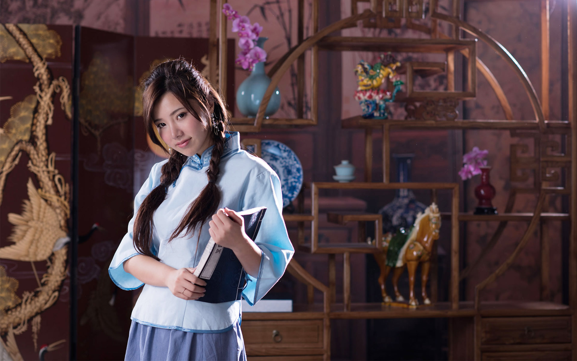 陈思颖中国风性感电脑壁纸