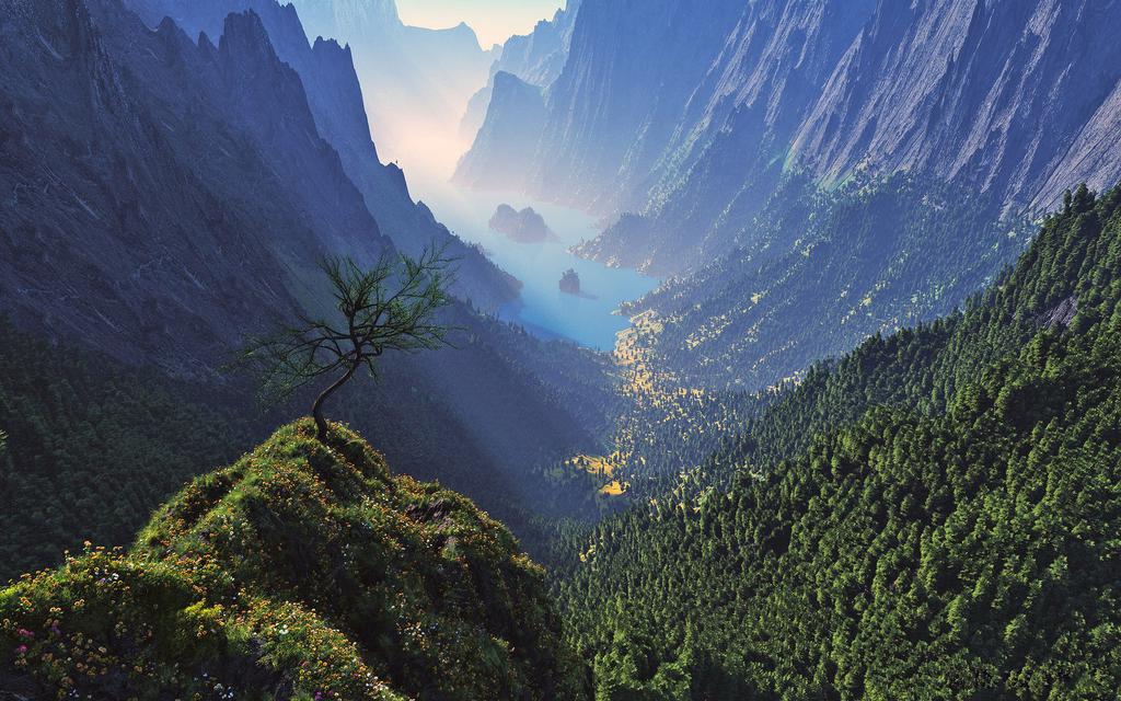 山川自然美景桌面壁纸