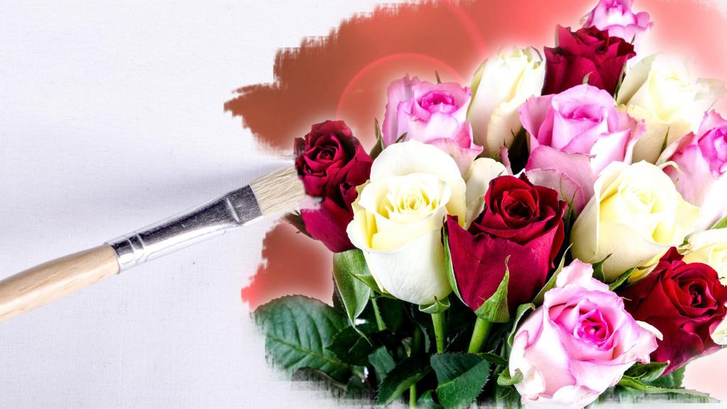 个性花卉油画桌面壁纸