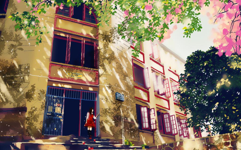 清新春天卡通动漫插画壁纸