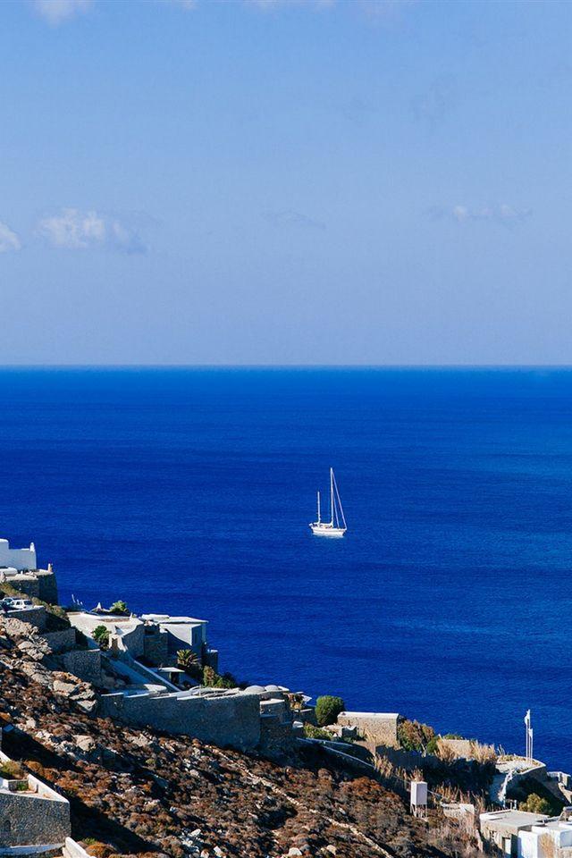 浪漫希腊爱情海手机壁纸