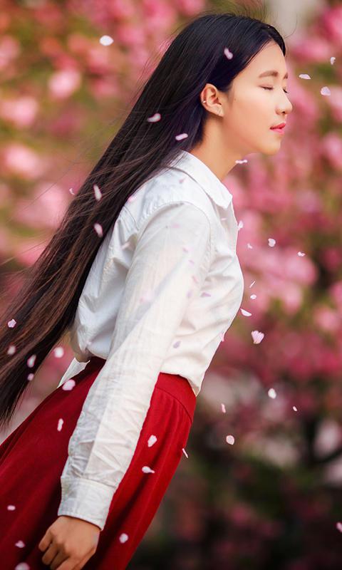 甜美文青少女唯美手机壁纸