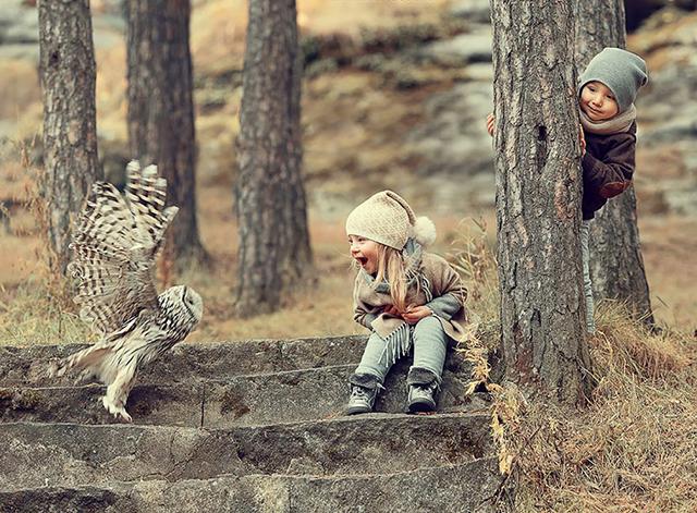 孩子与动物的梦与爱图片