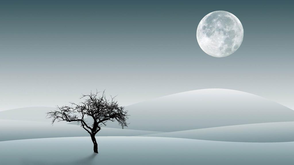 月亮之上桌面壁纸