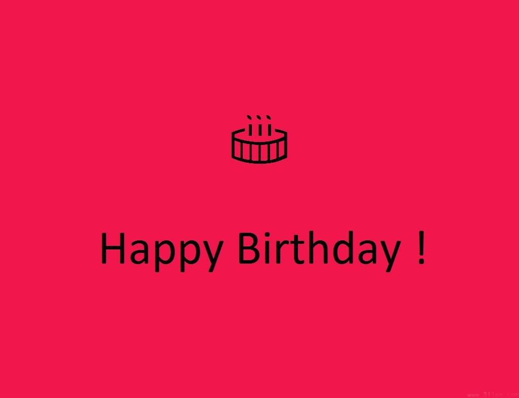 多种颜色的生日快乐祝福图片