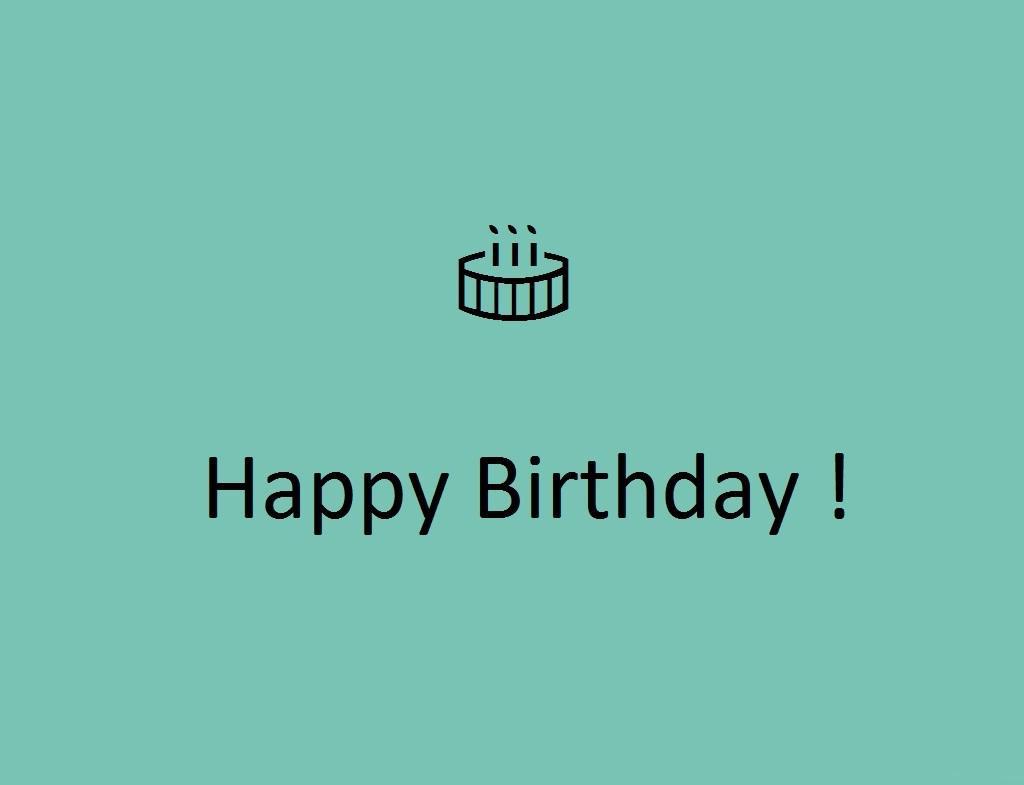 多种颜色的生日快乐祝福图片