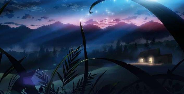 唯美动漫夜晚意境图片