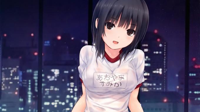 夜晚下的动漫美女图片