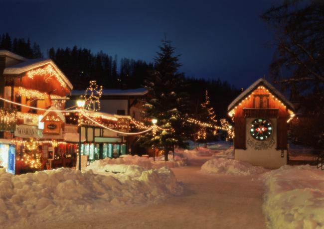 圣诞的夜晚唯美图片