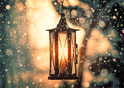 唯美夜晚光影图片