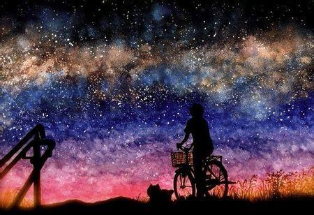 动漫夜晚的美图片