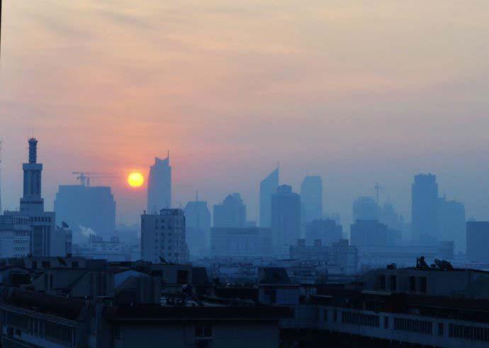 城市日出美景图片