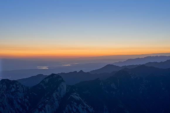 华山日出摄影图片