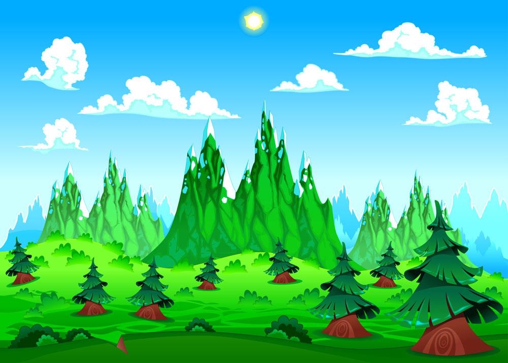 卡通森林场景图片