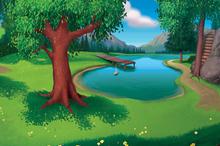 卡通山水森林图片