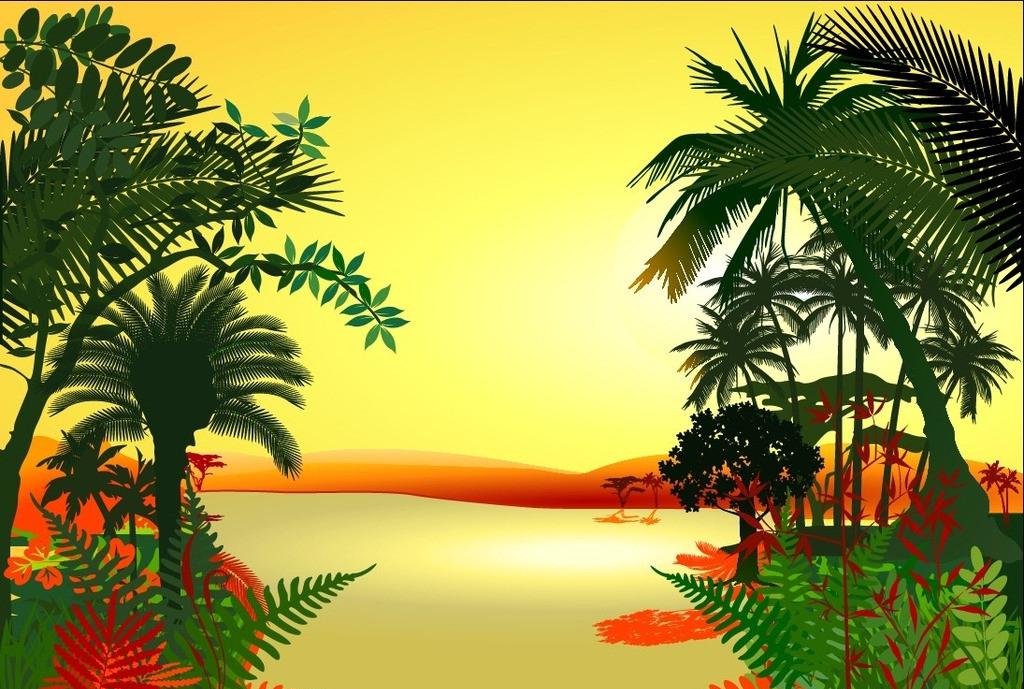 卡通漫画森林图片