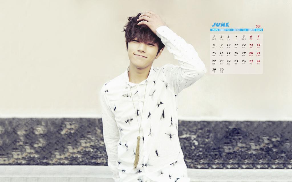 2015年6月帅哥小鲜肉日历壁纸