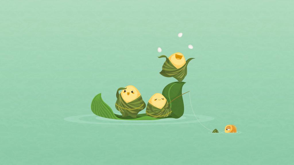 端午节中国风背景桌面壁纸