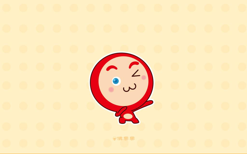 红色糖果佛果果桌面壁纸