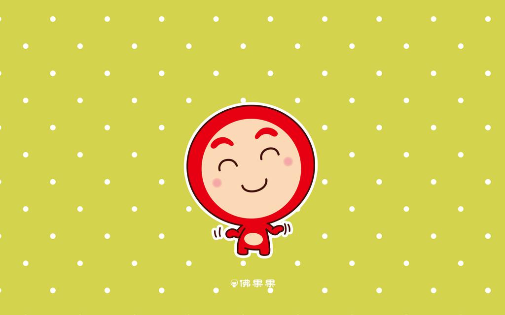 可爱红色佛果果壁纸
