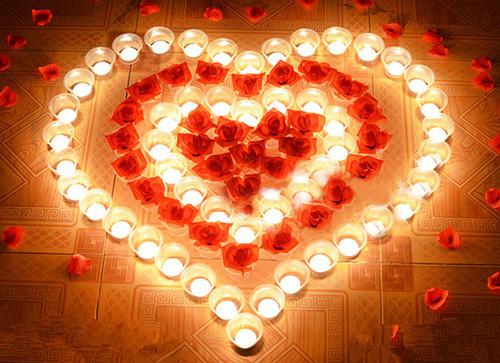 浪漫蜡烛场景图片