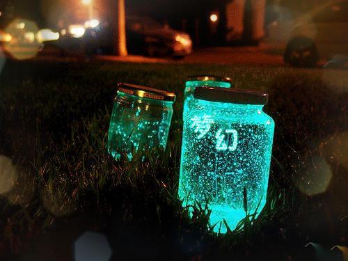 荧光瓶子唯美意境图片