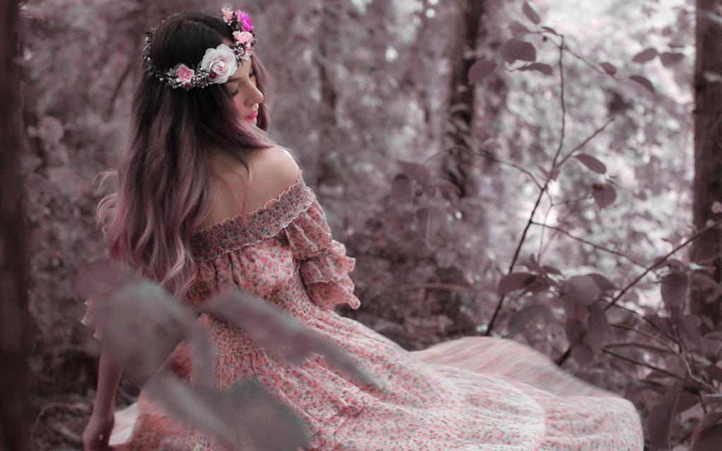 欧美森系美女写真壁纸