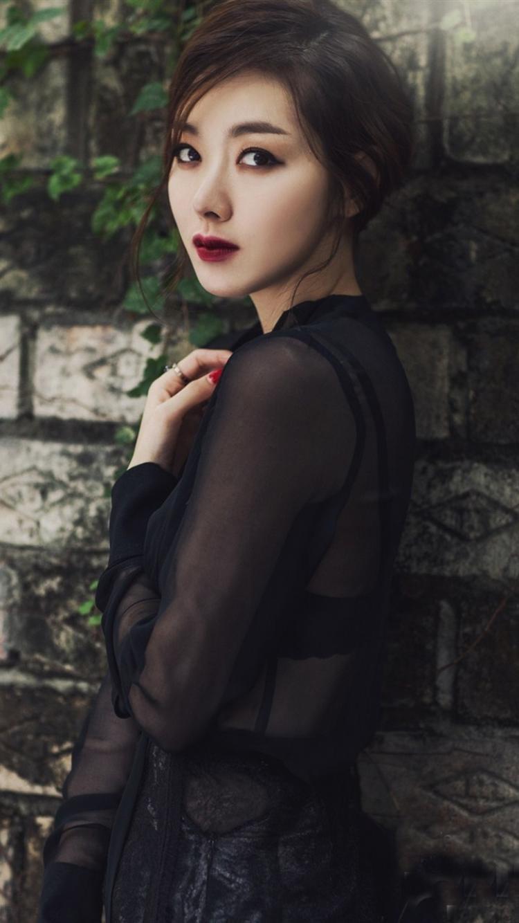 复古妆容苏怡贤写真手机壁纸