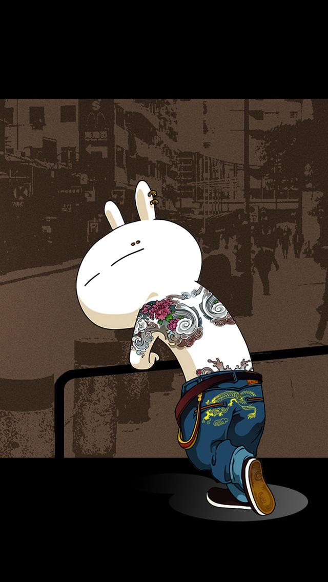 卡通搞怪兔斯基