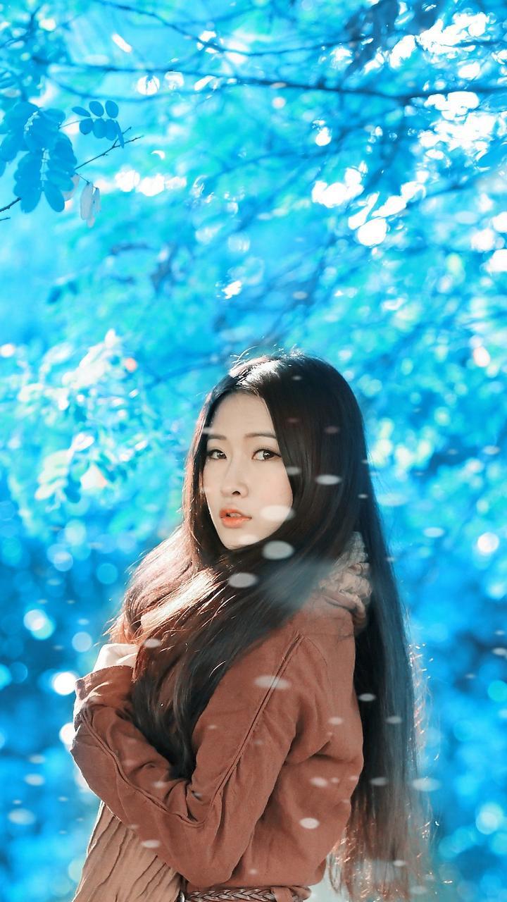 冬日暖阳美女户外写真