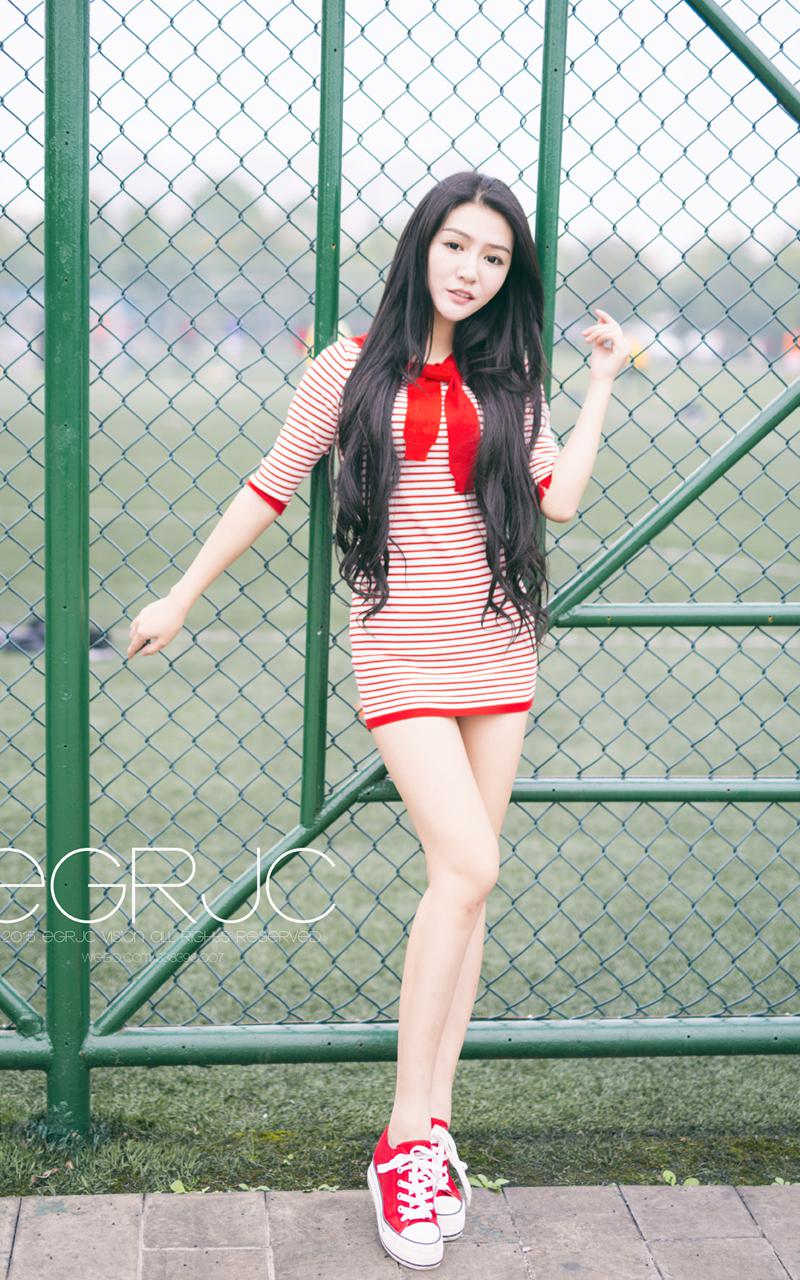 长发美女校园写真