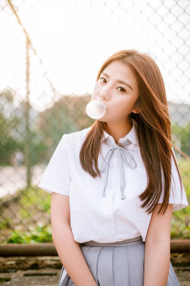 清纯校服甜美美女