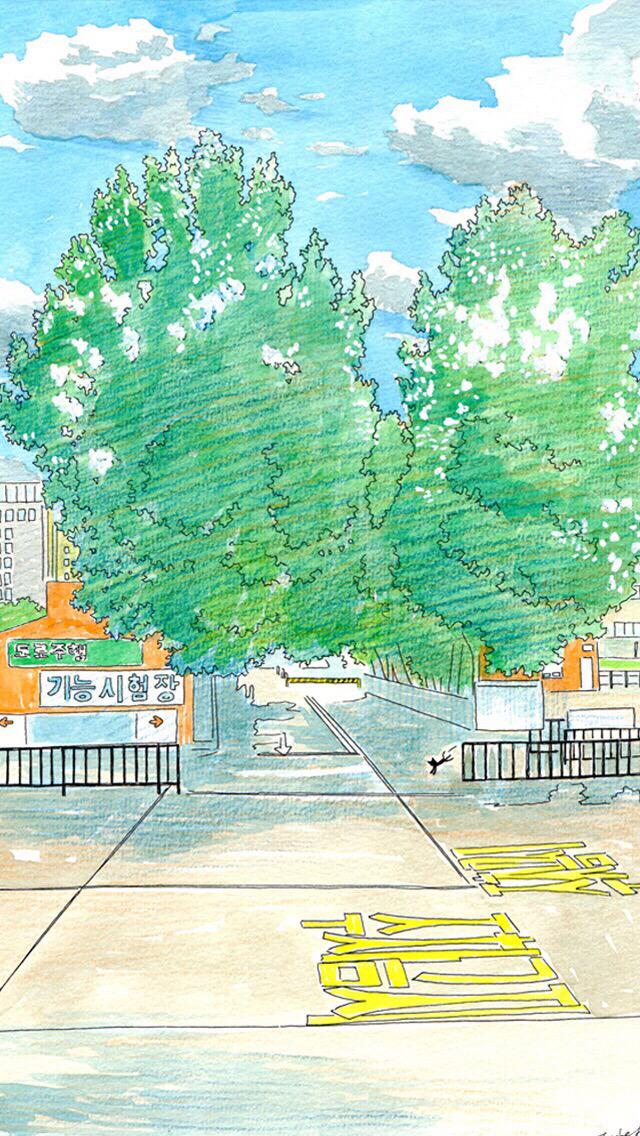 小清新卡通风景