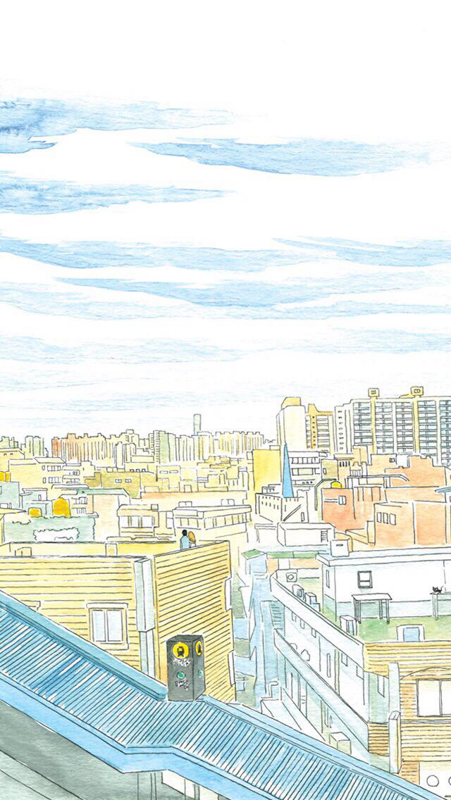 小清新卡通风景