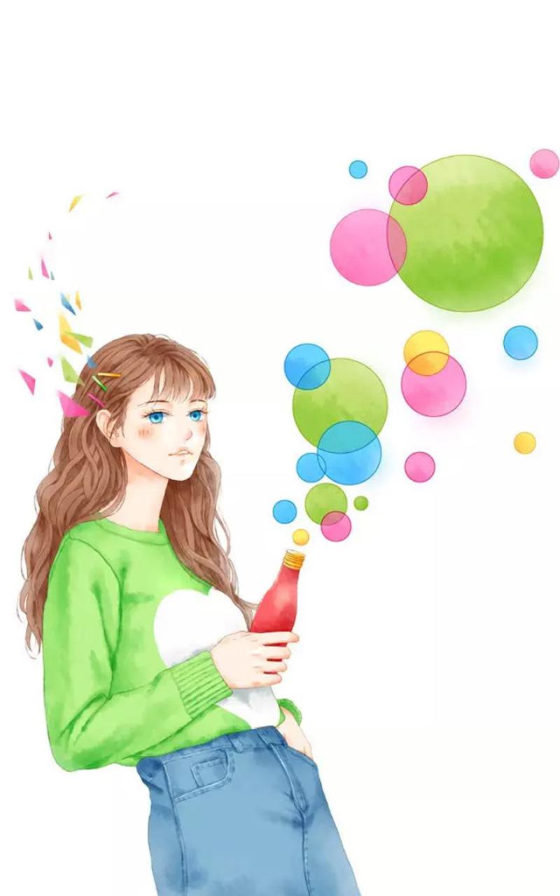 少女小清新插画