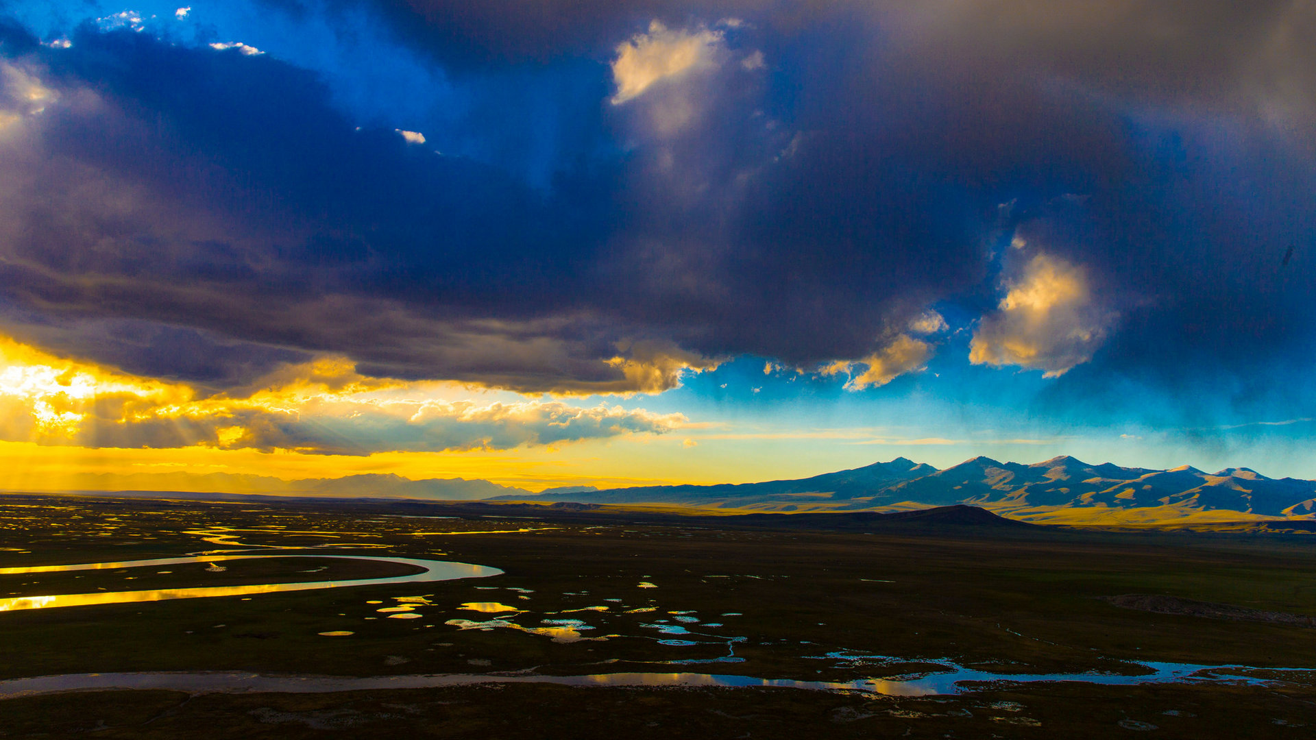 新疆巴音布鲁克草原,高清图片,电脑桌面-壁纸族