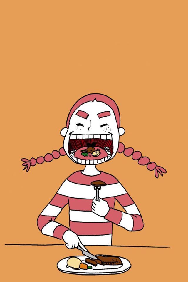 卡通趣味小女孩